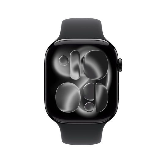 Apple Watch Series 11 GPS + Cellular 42mm klavírně černé hliníkové pouzdro s černým sportovním řemínkem - M/L - istyle.work