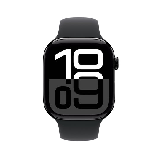 Apple Watch Series 10 GPS + Cellular 46mm klavírně černé hliníkové pouzdro s černým sportovním řemínkem - S/M (renovovaný) - istyle.work