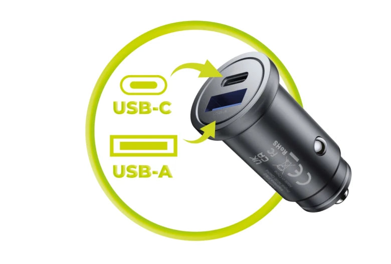 Nabíječka do auta Mobile Origin CA12 Dual Car Charger 30W USB-C / USB-A