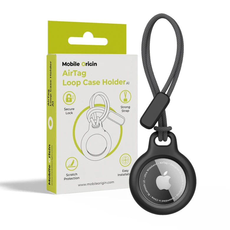Pouzdro na AirTag Mobile Origin Airtag Loop Case Holder A1 - černé