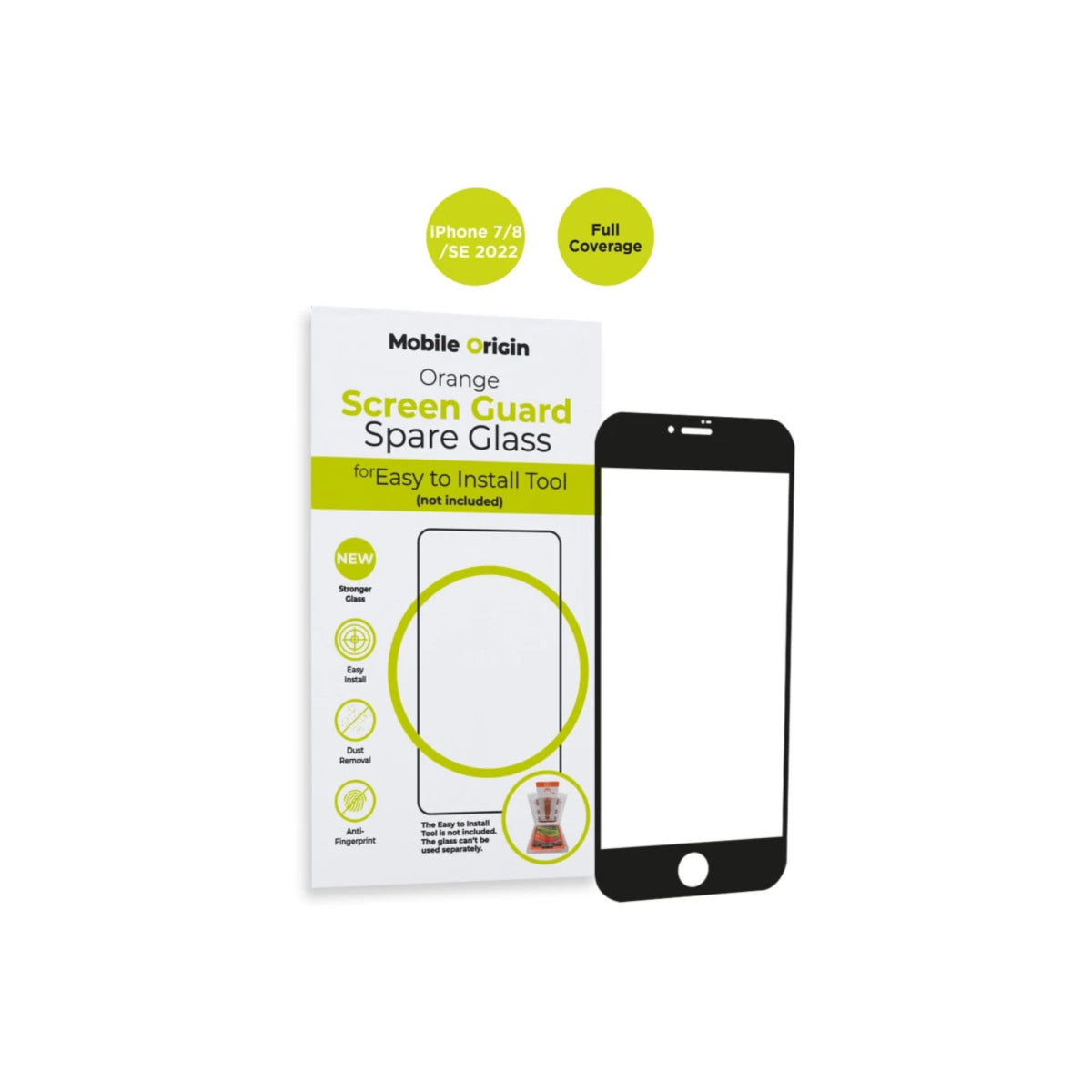 Ochranné sklo pro iPhone SE (2022/2020) /8/7 Mobile Origin Screen Guard Spare Glass