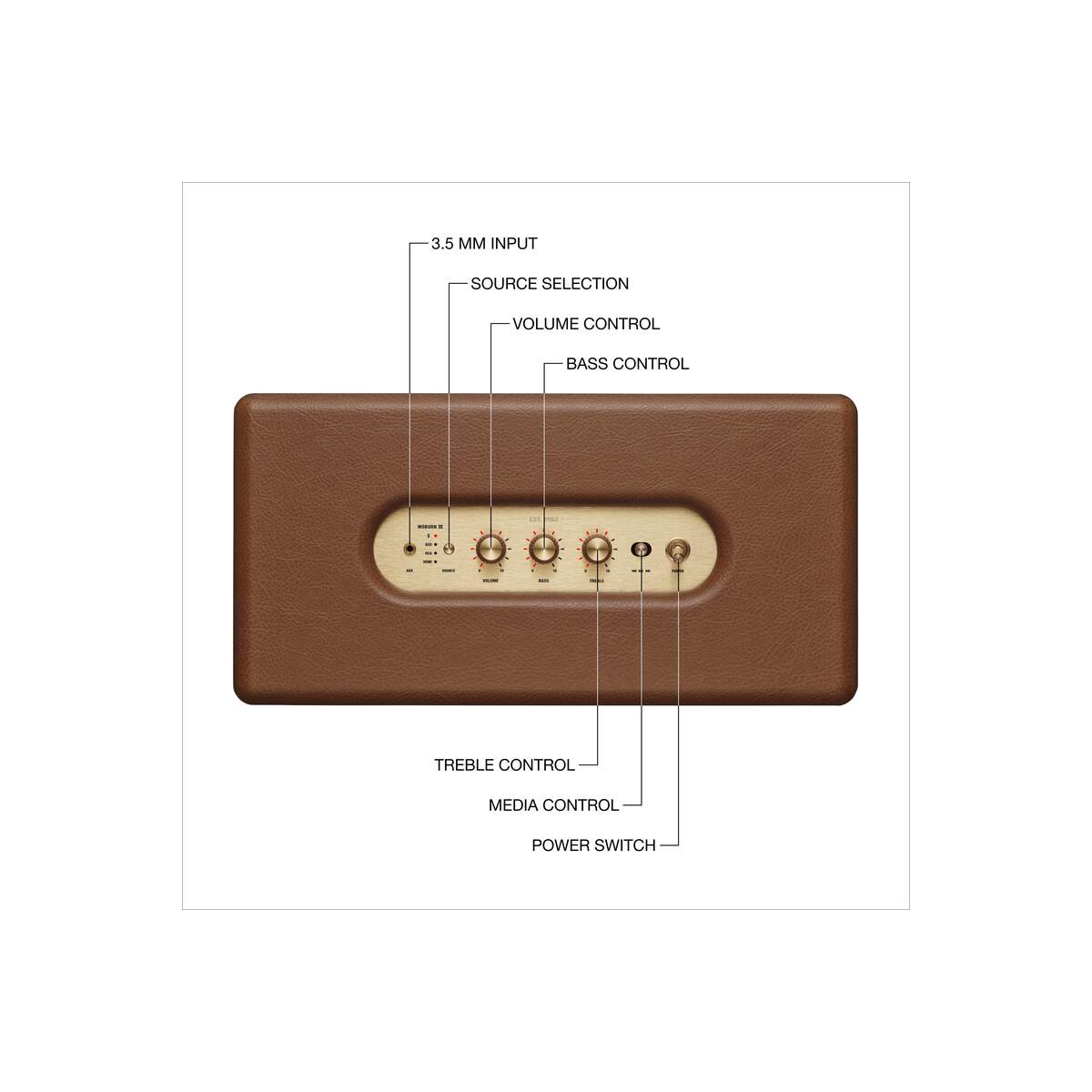 Bezdrátový reproduktor Marshall Woburn III - hnědý - istyle.work