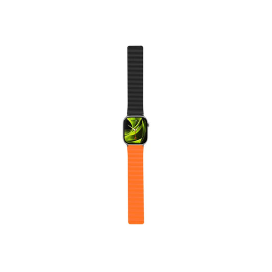 Řemínek pro Apple Watch 42/44/45/49 mm Mobile Magnetic Strap II - oranžový/černý - istyle.work