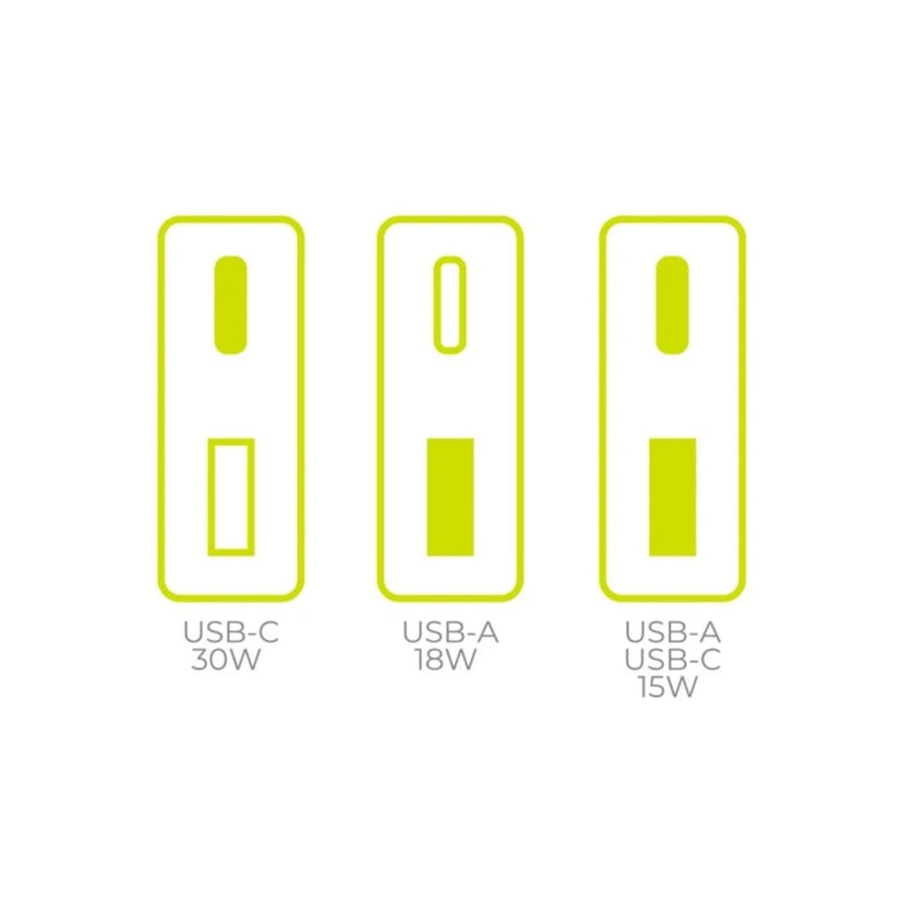 30W adaptér Mobile Origin GaN Slim Charger MO16 - bílý - istyle.work