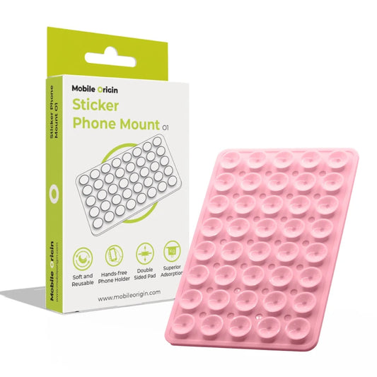Držák telefonu Sticker Phone Mount O1 Mobile Origin – růžový