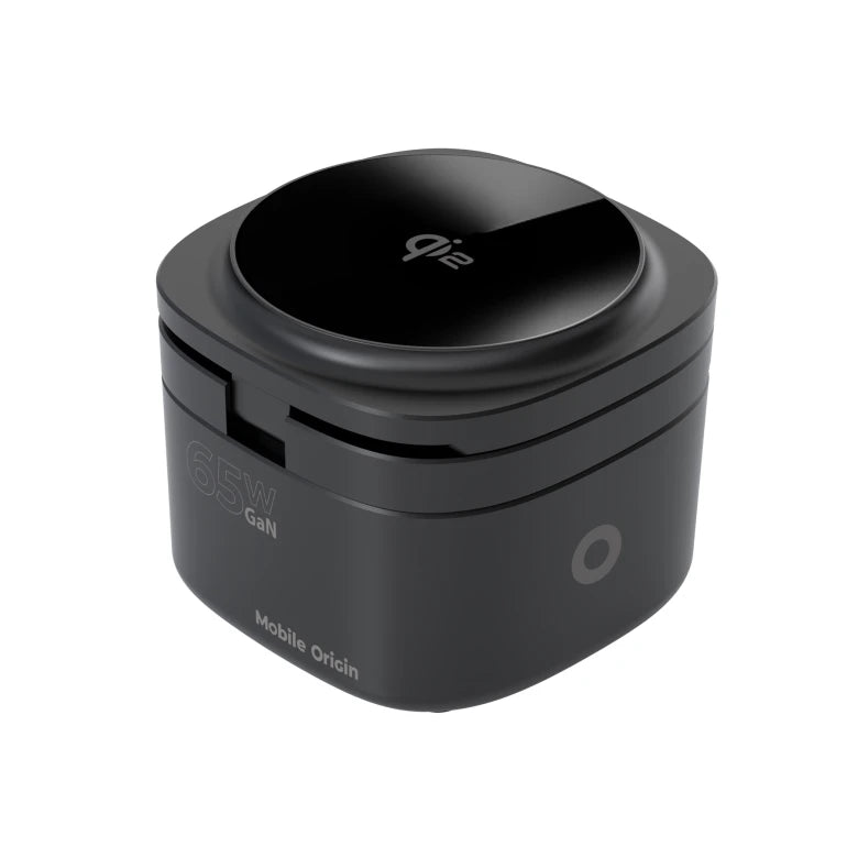 Bezdrátová nabíječka Mobile Origin 65W GaN 5in1 Foldable Qi2 Charger PW1 - černá - istyle.work