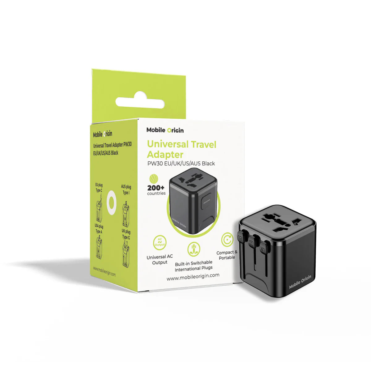 30W univerzální cestovní adaptér Mobile Origin Universal Travel Adapter PW30 - istyle.work