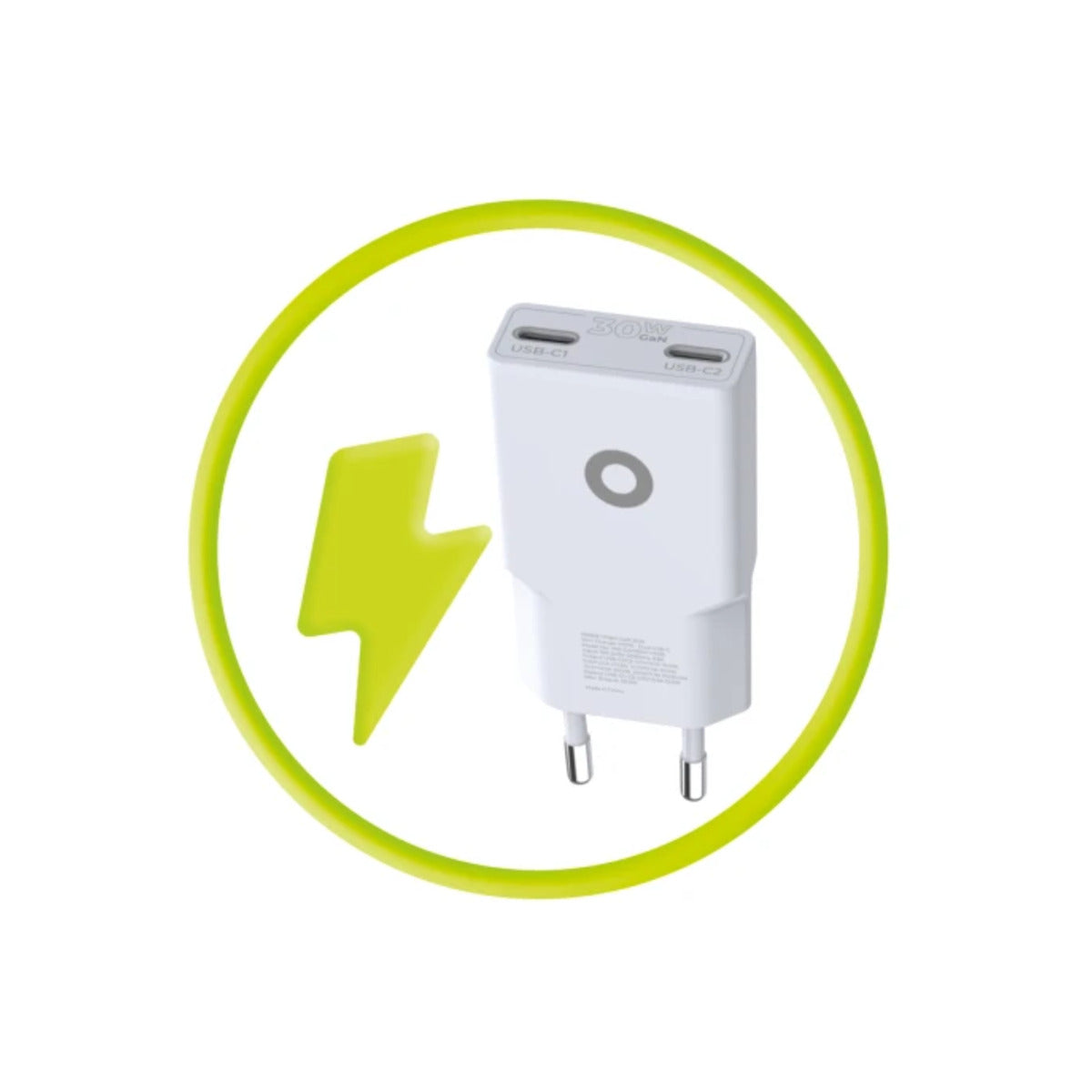 30W adaptér Mobile Origin GaN Slim Charger MO18 - bílý - istyle.work