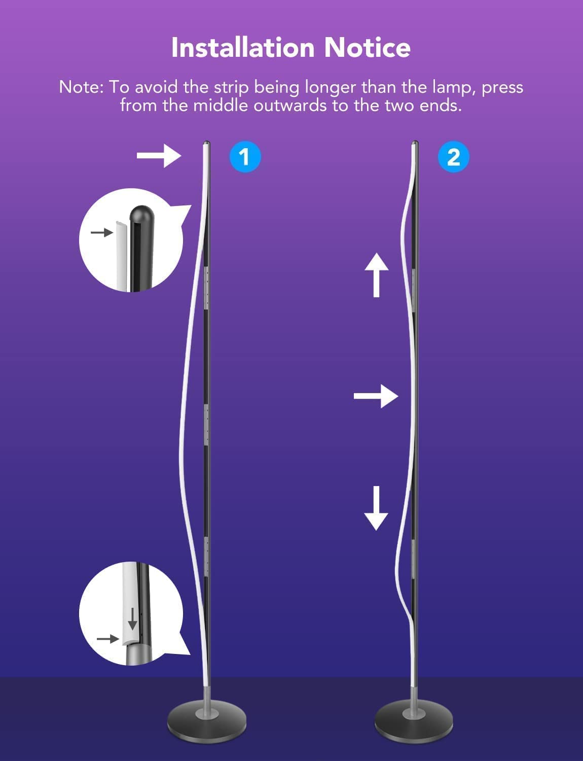 Designová rohová lampa Govee RGBW Floor Lamp Lite s technologií RGBICWW