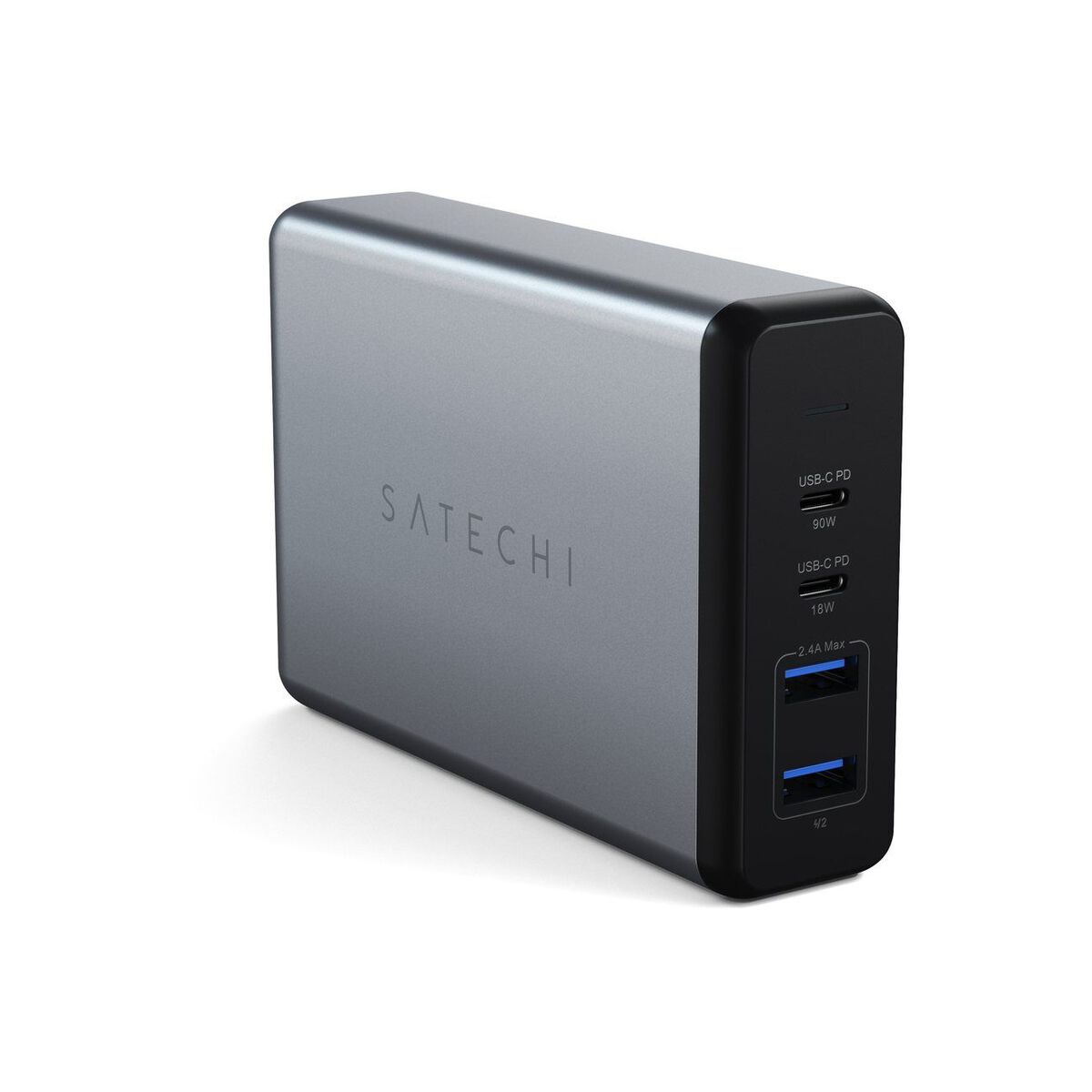 75W dvojitá USB-C PD cestovní nabíječka Satechi - vesmírně šedá - istyle.work
