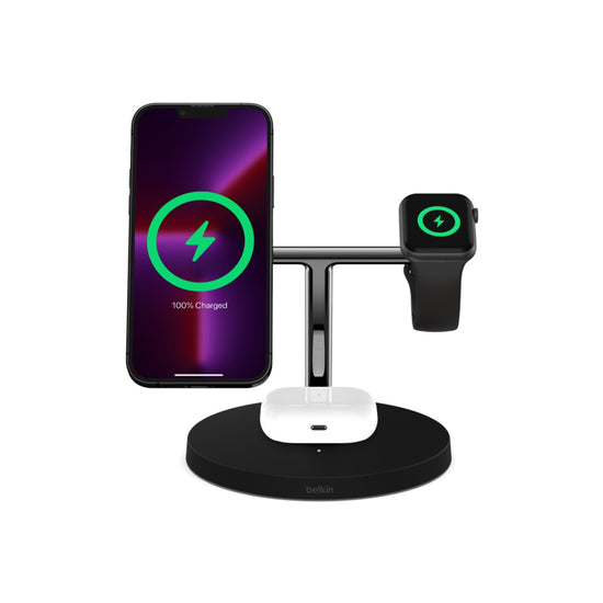 MagSafe bezdrátový nabíjecí stojan Belkin 3v1 - černý - istyle.work