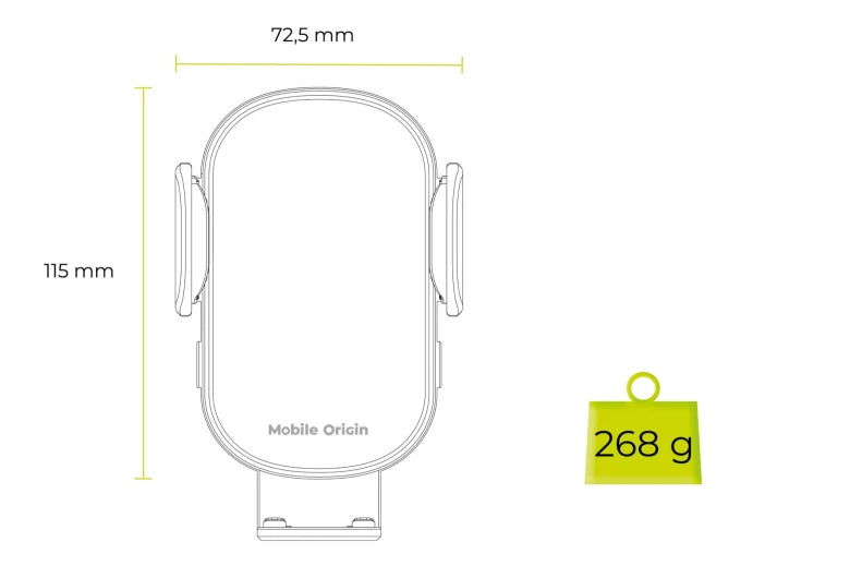 Bezdrátová nabíječka do auta Mobile Origin Wireless Car Dash Charger 15W CA16