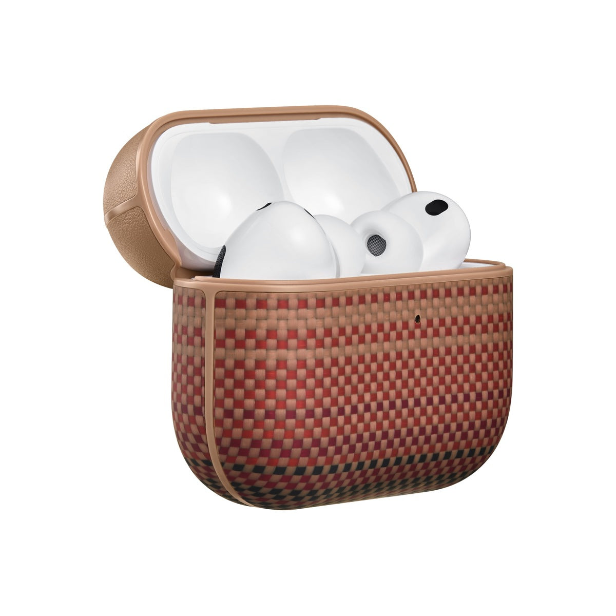 Pouzdro pro AirPods Pro 3 Pitaka Aramid Fiber Magnetic Case - oranžové
