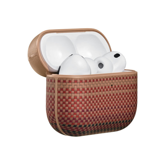 Pouzdro pro AirPods Pro 3 Pitaka Aramid Fiber Magnetic Case - oranžové
