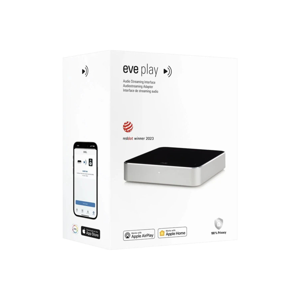 Audio streamer Eve Play s podporou AirPlay a vysokým rozlišením