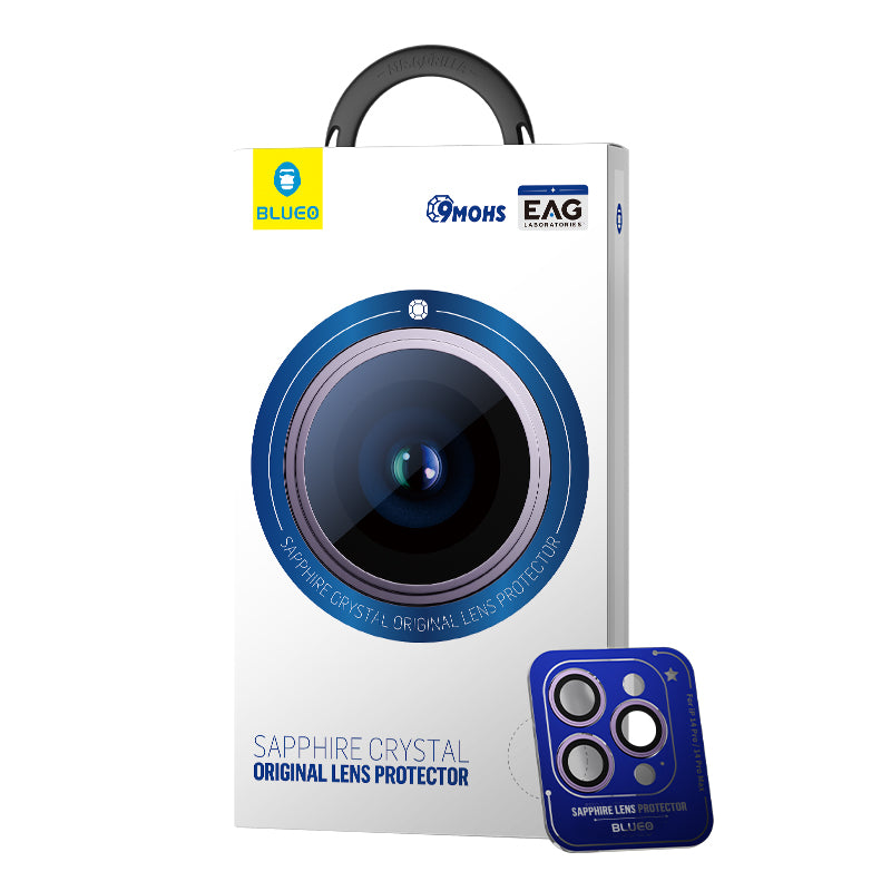 Safírové sklo na čočky pro iPhone 14 Pro / Pro Max Blueo - zlaté - istyle.work