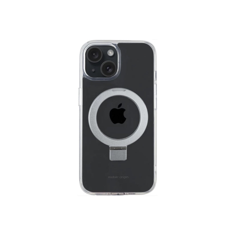 Pouzdro na iPhone 15 Mobile Origin RingMag - průhledné - istyle.work