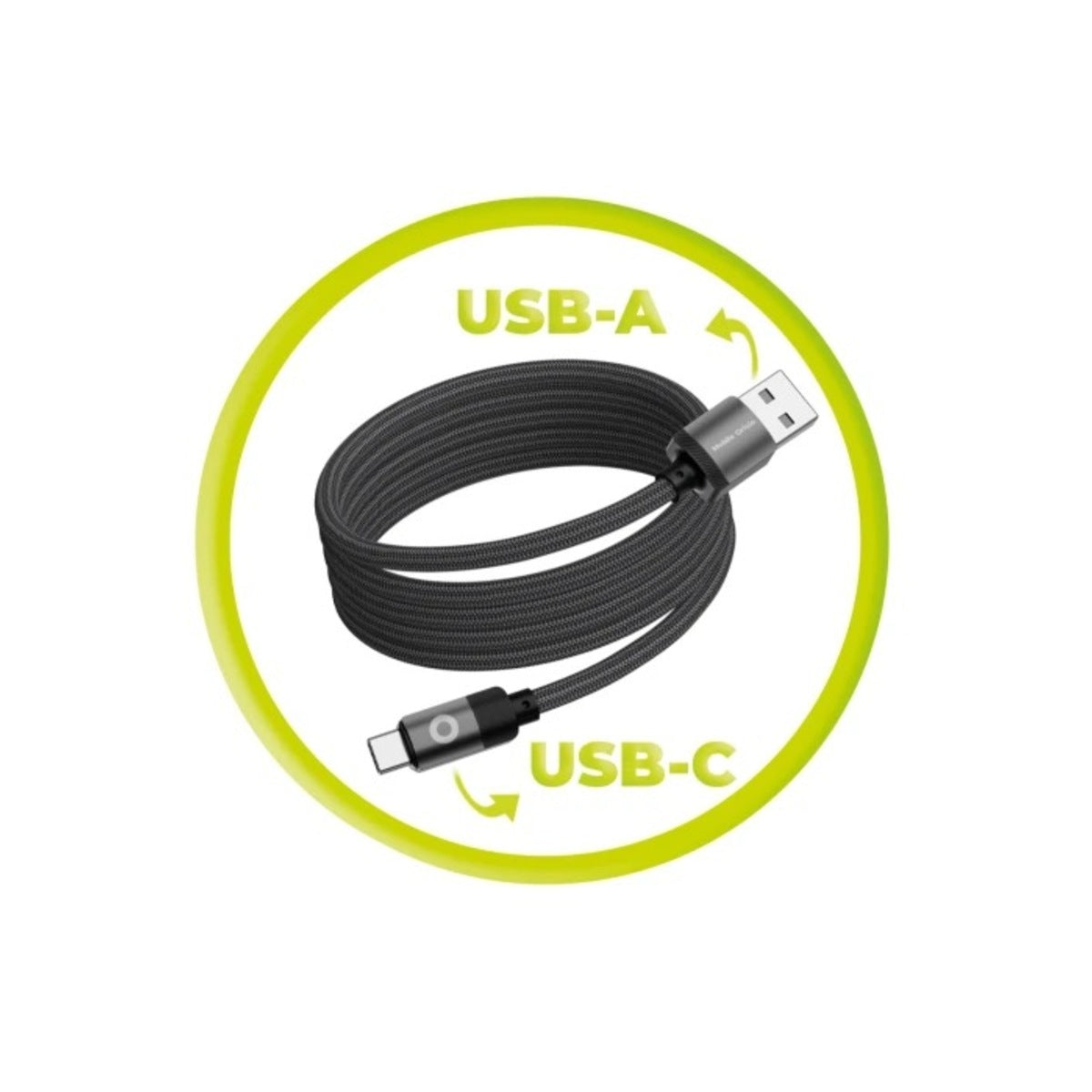 Magnetický 27W nabíjecí kabel Mobile Origin Original Cable USB-A / USB-C 1m - černý - istyle.work