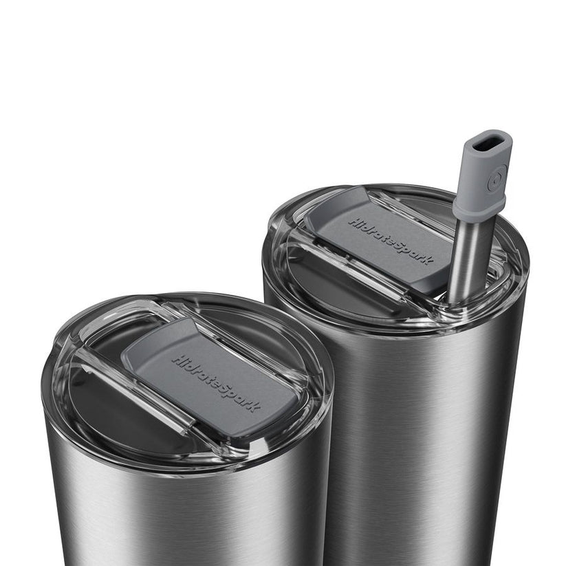 Inteligentní nerezová láhev HidrateSpark Pro Tumbler 592 ml - stříbrná - istyle.work
