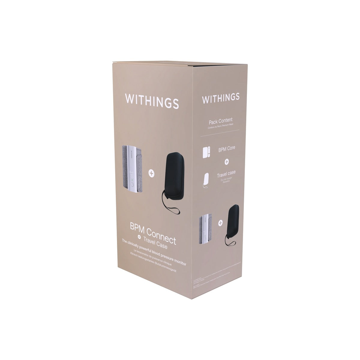 Sada chytrého tlakoměru Withings BPM Connect a cestovního pouzdra