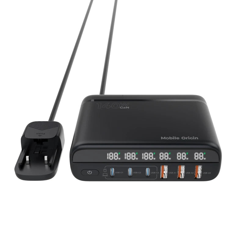 Nabíječka Mobile Origin GaN 140W Travel Charger – černá