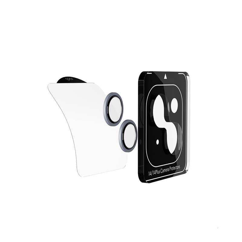 Hliníkový ochranný kryt čoček pro iPhone 14/14 Plus iSTYLE - hvězdně bílý - istyle.work