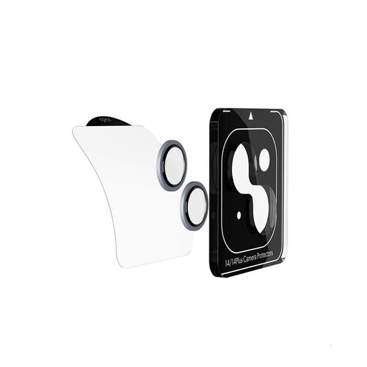 Hliníkový ochranný kryt čoček pro iPhone 14/14 Plus iSTYLE - hvězdně bílý - istyle.work