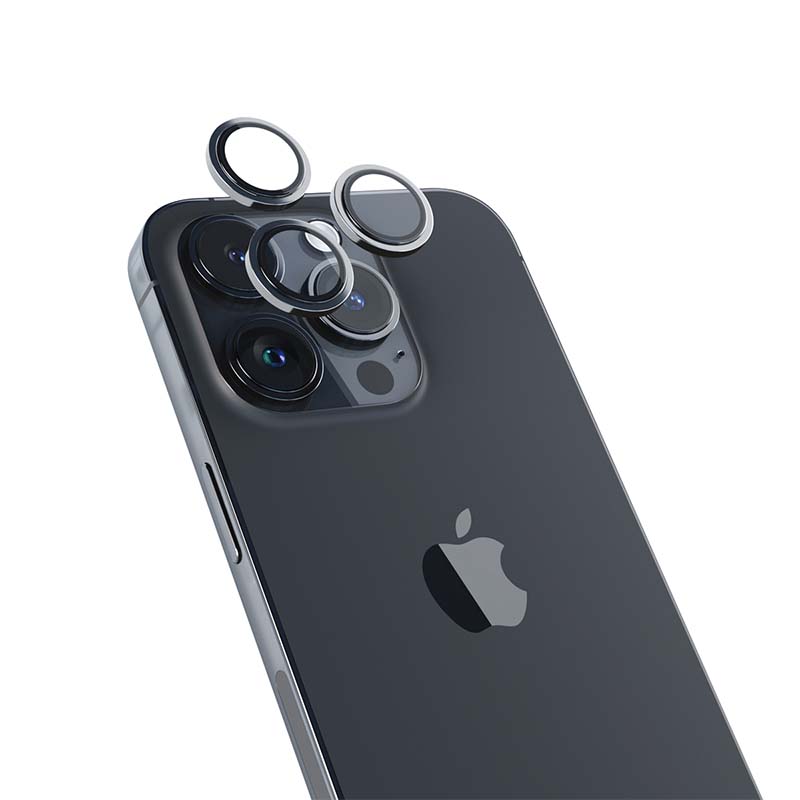 Hliníkový ochranný kryt čoček pro iPhone 14 Pro/14 Pro Max iSTYLE - vesmírně černý - istyle.work