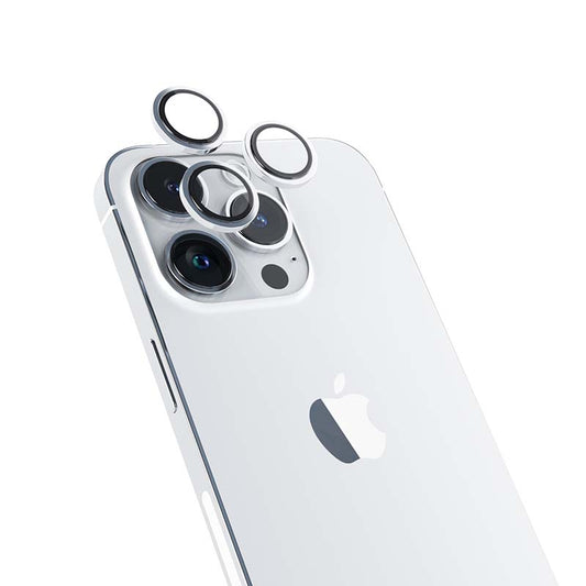 Hliníkový ochranný kryt čoček pro iPhone 14 Pro/14 Pro Max iSTYLE - stříbrný - istyle.work