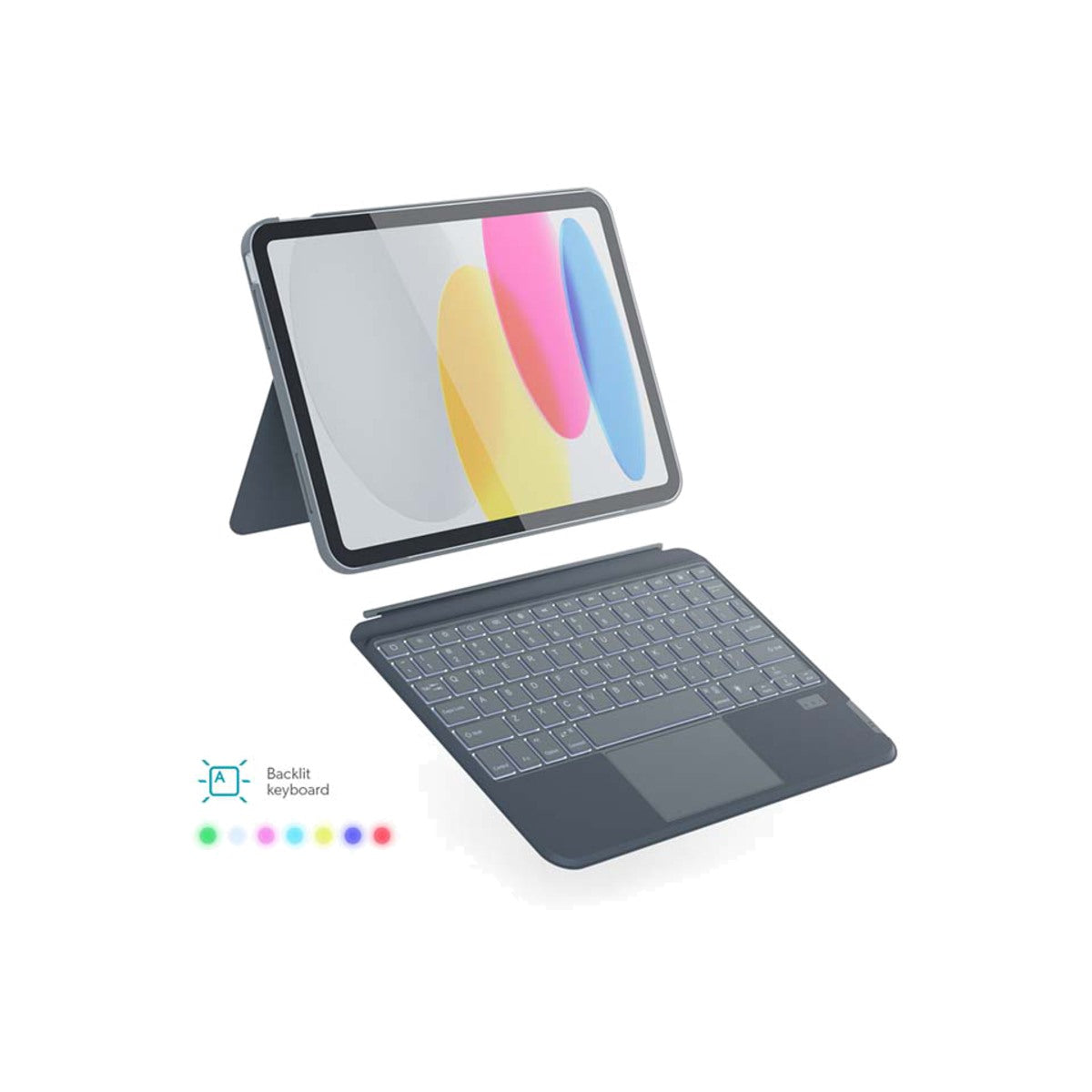 Kryt s českou klávesnicí na iPad 10,2" Epico Backlit Keyboard Case - šedý - istyle.work