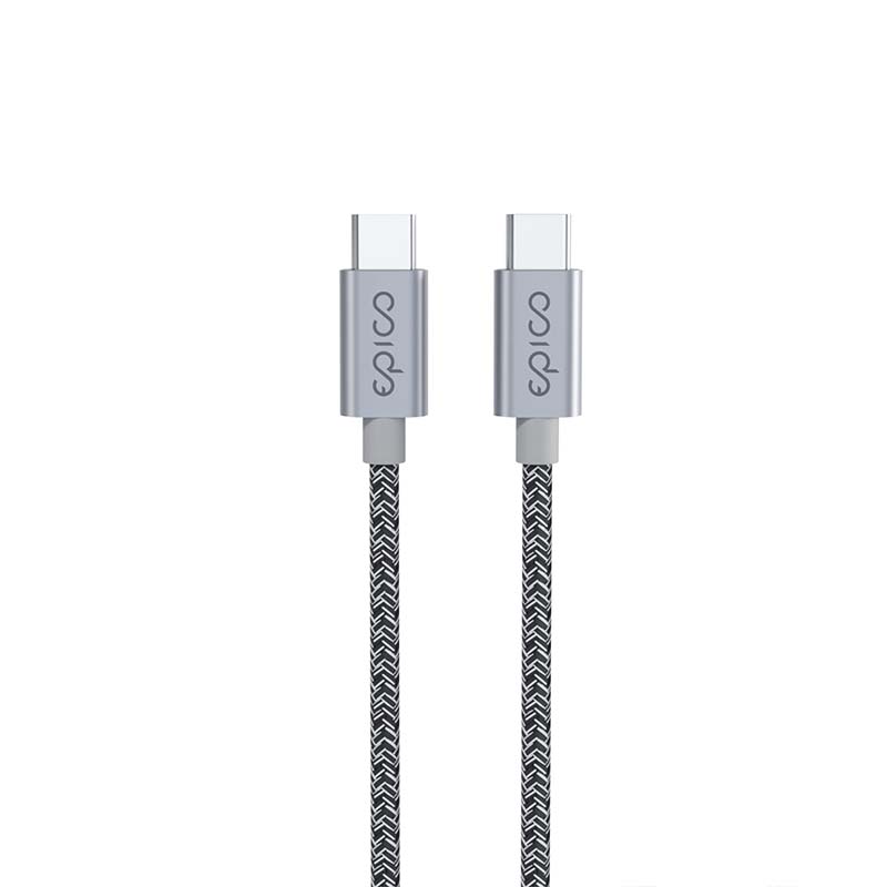 Opletený kabel USB-C na USB-C 1,2 m Epico - vesmírně šedý - istyle.work