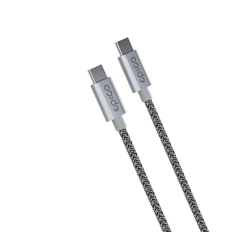 Opletený kabel USB-C na USB-C 1,2 m Epico - vesmírně šedý - istyle.work