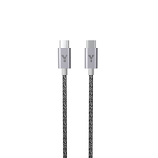 Opletený kabel USB-C na USB-C 1,8 m iSTYLE - vesmírně šedý - istyle.work