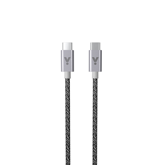 Opletený kabel USB-C na USB-C 1,8 m iSTYLE - vesmírně šedý - istyle.work