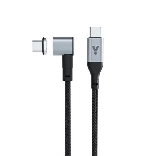 Magnetický opletený datový kabel USB-C na USB-C iSTYLE - šedý - istyle.work