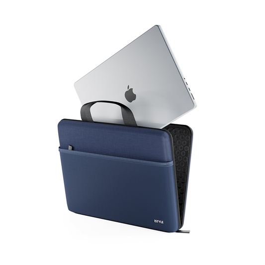 Odolná taška pro MacBook 13"/14" iSTYLE Hard Shell Handbag - půlnoční modrá - istyle.work