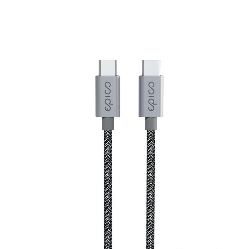 Opletený kabel USB-C na USB-C 240W 2m Epico - vesmírně šedá - istyle.work