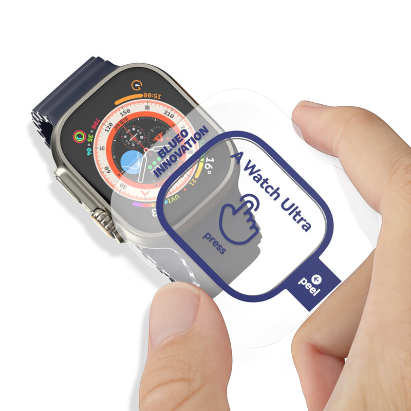 Safírové sklo s titanovým rámem pro Apple Watch Ultra Blueo - istyle.work