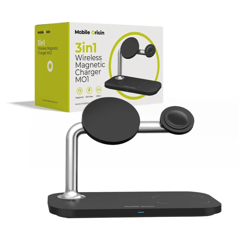 Bezdrátová nabíječka Mobile Origin 3in1 Wireless Charger černá - istyle.work