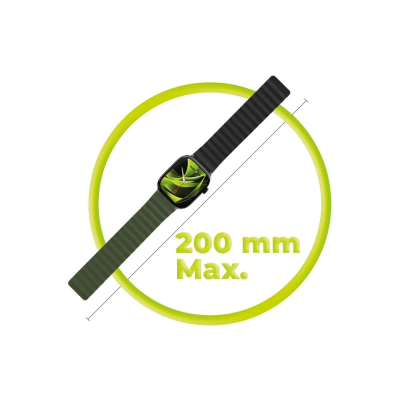 Řemínek pro Apple Watch 42/44/45/49 mm Mobile Magnetic Strap II - zelený/černý - istyle.work