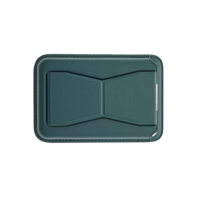 Kožená MagSafe peněženka Dviced s podstavcem – modrá - istyle.work