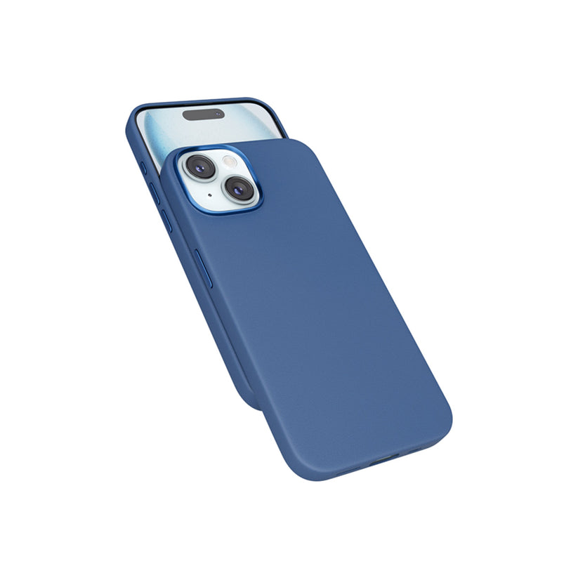 Kožený kryt pro iPhone 15 Epico Mag+ - modrý - istyle.work