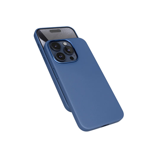 Kožený kryt pro iPhone 15 Pro Epico Mag+ - modrý - istyle.work