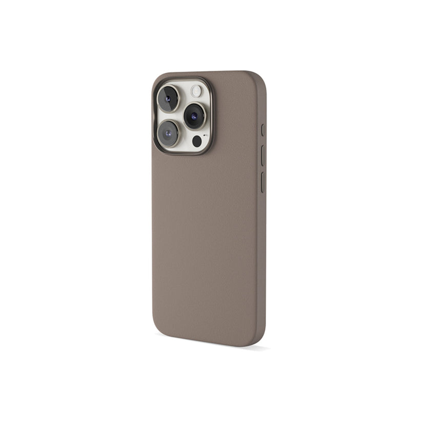 Kožený kryt pro iPhone 15 Pro Epico Mag+ - pískový - istyle.work