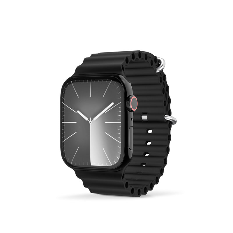 Řemínek pro Apple Watch 42/44/45/49 mm Epico Watch Strap Ocean - černý - istyle.work