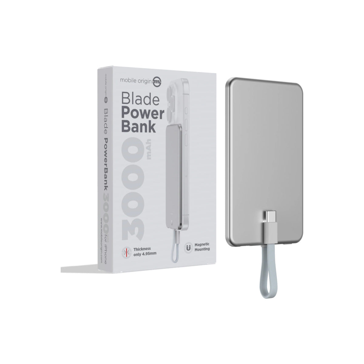 Mobile Origin Blade PowerBank 3000mAh, Silver