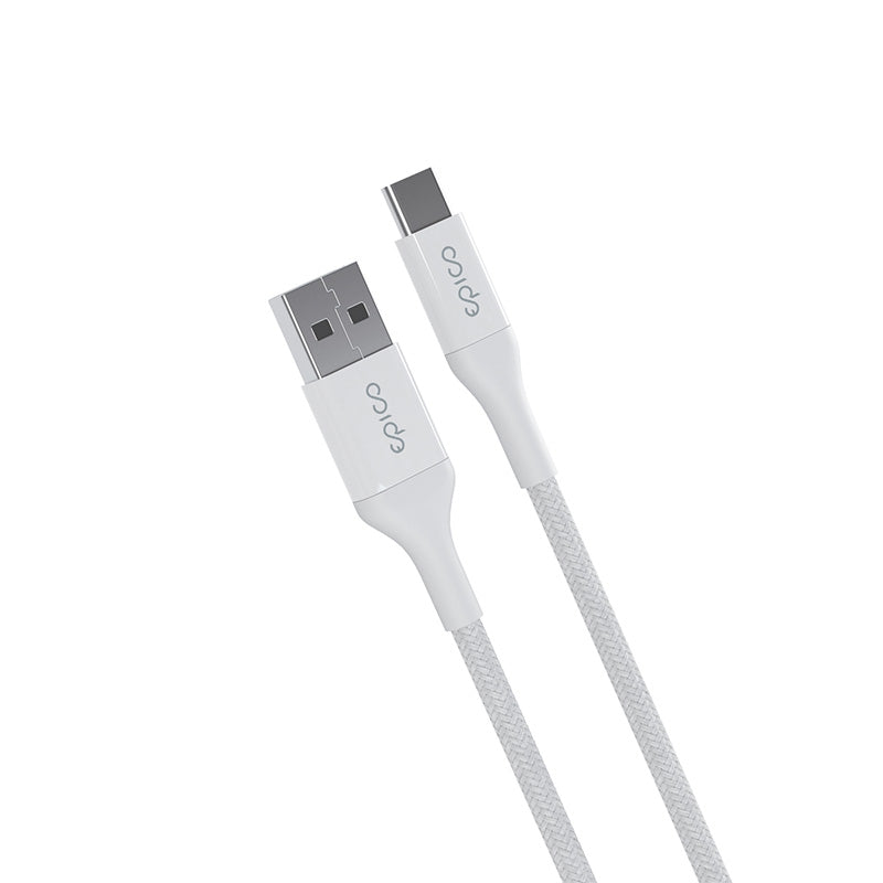 Opletený PD kabel Epico 0,3m USB-C na USB-A - bílý - istyle.work