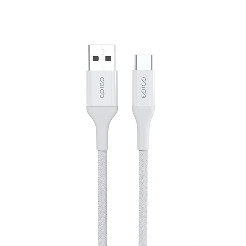 Opletený PD kabel Epico 0,3m USB-C na USB-A - bílý - istyle.work
