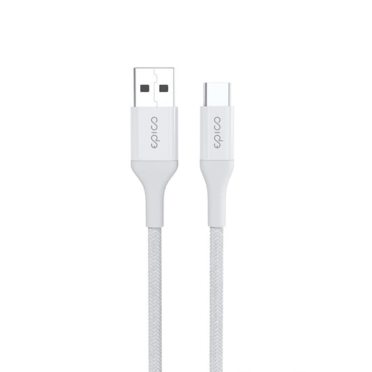 Opletený PD kabel Epico 0,3m USB-C na USB-A - bílý - istyle.work