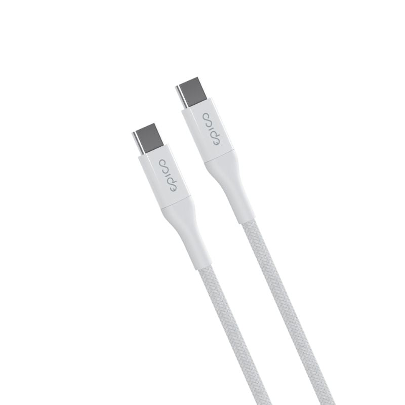 Opletený PD kabel Epico 0,3m USB-C na USB-C - bílý - istyle.work